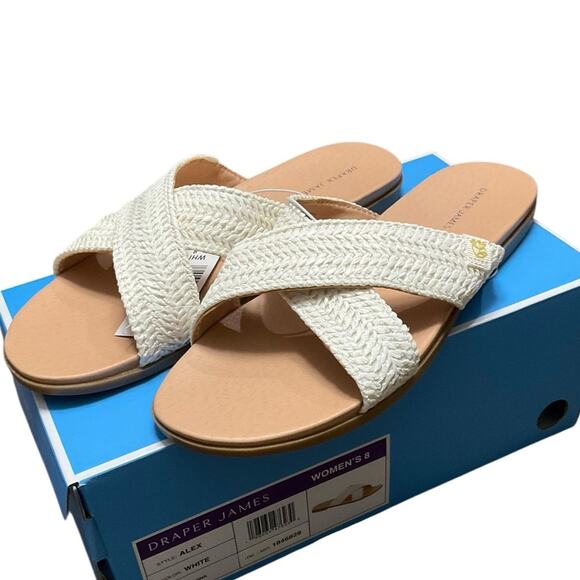 Draper James Women's White Sandals Size 8 NIB NEW - Picture 1 of 10